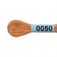 Нитки для вышивания Gamma мулине (0001-0206) 100% хлопок 24 x 8 м цв.0050 розово-бежевый