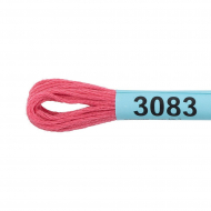 Нитки для вышивания Gamma мулине (3071-3172) 100% хлопок 24 x 8 м цв.3083 т.т.розовый