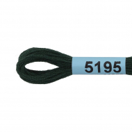 Нитки для вышивания Gamma мулине (3173-6115) 100% хлопок 24 x 8 м цв.5195 т.т.зеленый