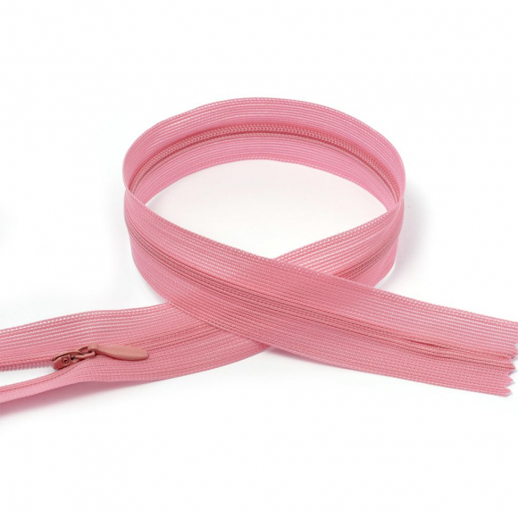 Молния MaxZipper пласт. потайная №3 20см н/р цв.F137 розовый уп.50шт