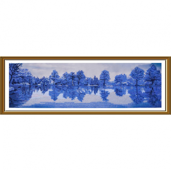 Набор для вышивания бисером НОВА СЛОБОДА арт.ДК6703 Зимний мотив 69х18 см