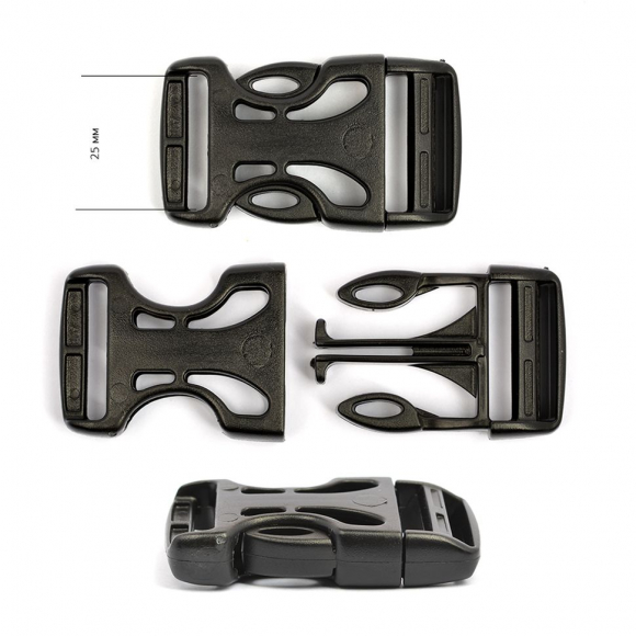 Фастекс 25мм FA25 цв.черный нагрузка 70 кг уп.200 шт