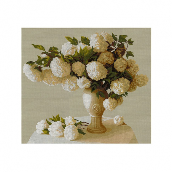 Набор для вышивания мулине НИТЕКС арт.0199 Кружевной букет 54х46 см