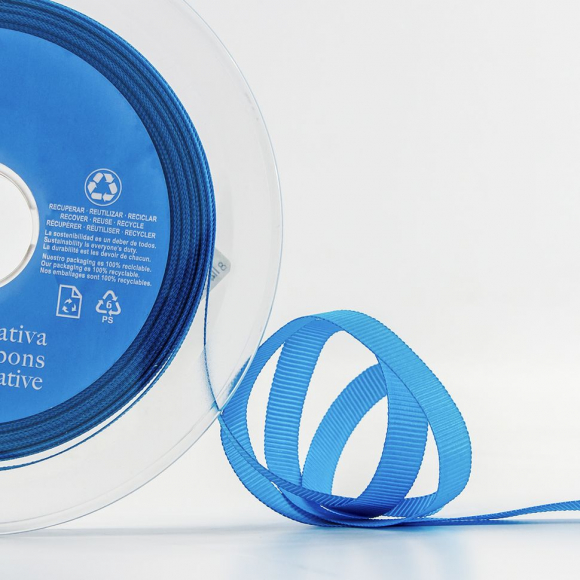 Лента репсовая SAFISA, 10 мм, 25 м, цвет 16 бирюзовый