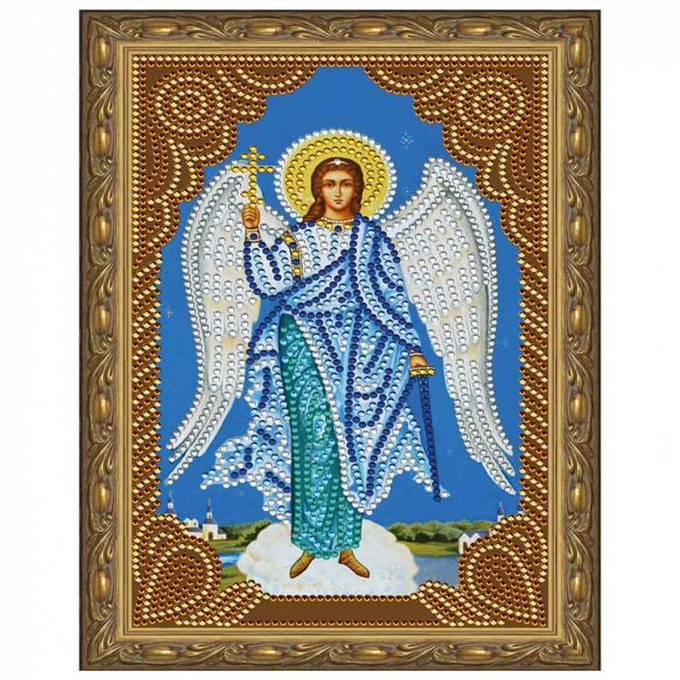 Картина 5D мозаика с нанесенной рамкой Molly арт.KM0710 Ангел Хранитель (9 цветов) 20х30 см