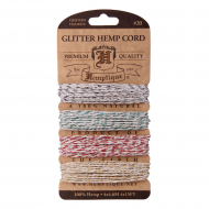 111089_Шнуры на блистере HEMPTIQUE #20 - 1 мм, 4 цвета по 9,1 м 111089_Шнуры на блистере HEMPTIQUE #20 - 1 мм, 4 цвета по 9,1 м