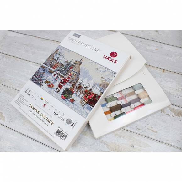 Набор для вышивания LUCA-S арт. BU5011 GOLD - Коттедж Санты 48х32 см