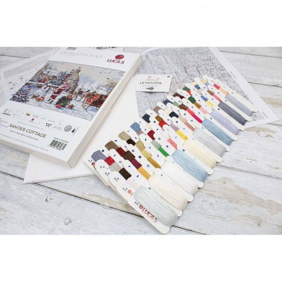 Набор для вышивания LUCA-S арт. BU5011 GOLD - Коттедж Санты 48х32 см