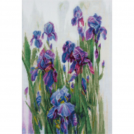 Набор для вышивания PANNA Золотая серия арт. C-1907 Акварельные ирисы 33,5х22,5 см