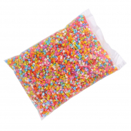 Пуговицы пластик микро Квадратики, TBY-003 цв.ассорти 10L-6мм, 2 прокола, 500 г (10 000 шт)