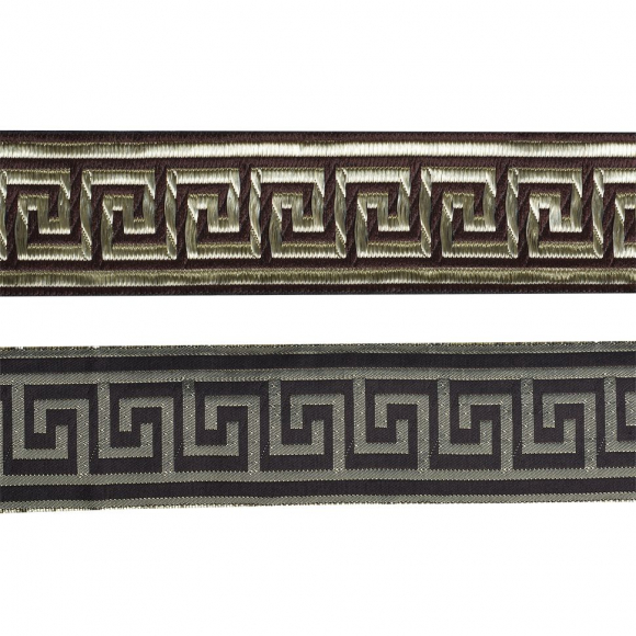 Лента отделочная жаккардовая арт.TBY.1906-5 шир.50 мм цв.коричневый уп.8,2 м Лента отделочная жаккардовая арт.TBY.1906-5 шир.50 мм цв.коричневый уп.8,2 м