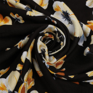 Ткань Штапель TBY Vi-3285-c1 плот 110г/м2 100% вискоза шир. 145 см цв.с1 черный рул.25м Ткань Штапель TBY Vi-3285-c1 плот 110г/м2 100% вискоза шир. 145 см цв.с1 черный рул.25м