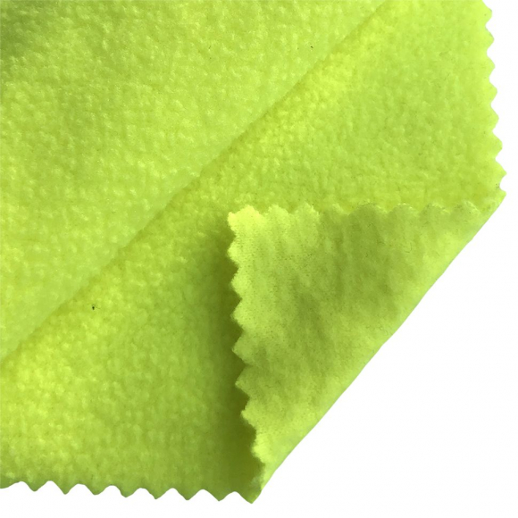 Ткань флис 2-х сторонний TBY-0059-229 190 г/м? 100% ПЭ шир.150см  цв.F229 неон желтый рул.70-110м (1кг - 3,5м)