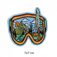 Аппликации пришивные арт.TBY.2417 Очки 7х7см, уп.10 шт