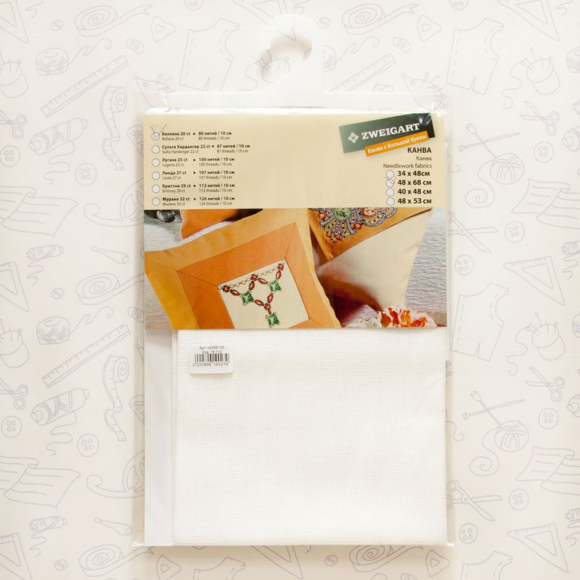 16112_Канва в упаковке Bellana 20 ct, 48 х 68 см, цвет №100