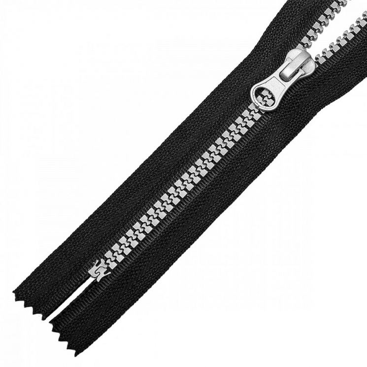 Молния MaxZipper трактор №5 нераз. серое усил.зв., 16 см н/р, цв.F322 черный уп.50шт