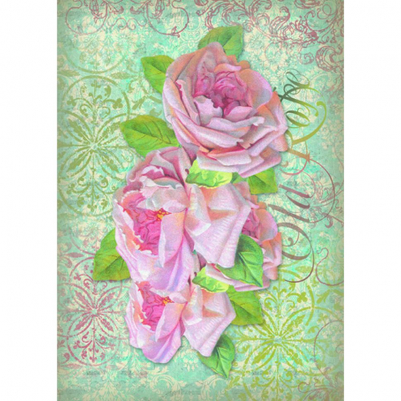 78214_Бумага рисовая мини - формат "Старая роза"