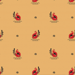 Ткань для пэчворка PEPPY Мезенские Узоры 135 г/м? 100% хлопок цв.МУ-21 бежевый уп.50х50 см