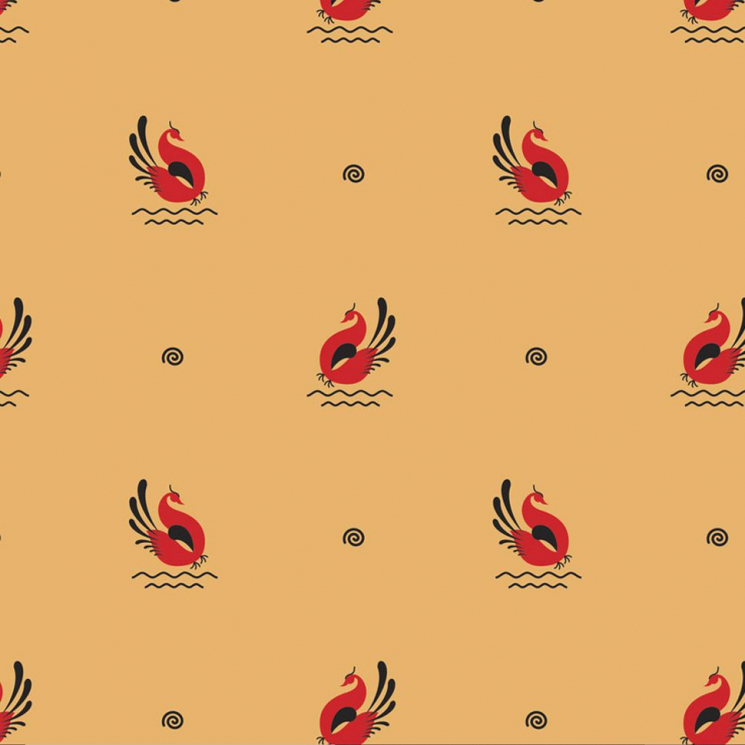 Ткань для пэчворка PEPPY Мезенские Узоры 135 г/м? 100% хлопок цв.МУ-21 бежевый уп.50х50 см