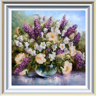 Рисунок на ткани КОНЁК арт. 1360 Полевой букет 40х40 см