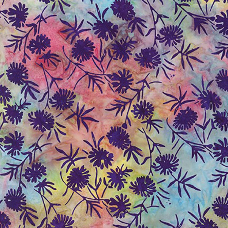 Ткань для пэчворка PEPPY Watercolor Blossom 150 г/м? 100% хлопок цв.SRK-20467-106 уп.50х55 см
