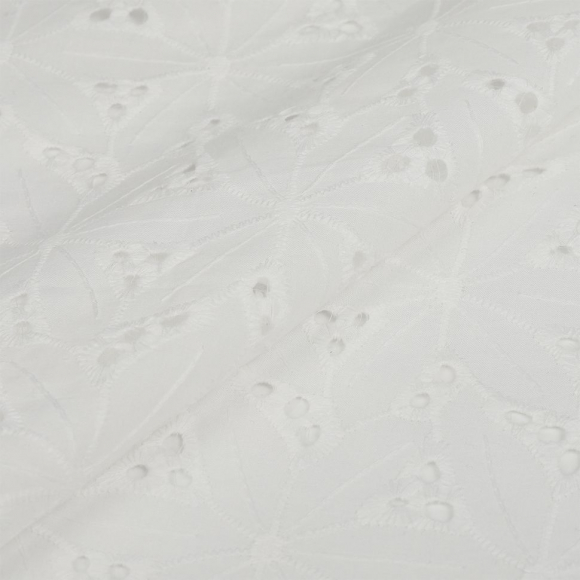 Ткань шитье TBY-Y879-01 100г/м2 100% хлопок шир.150см цв.белый рул.10м