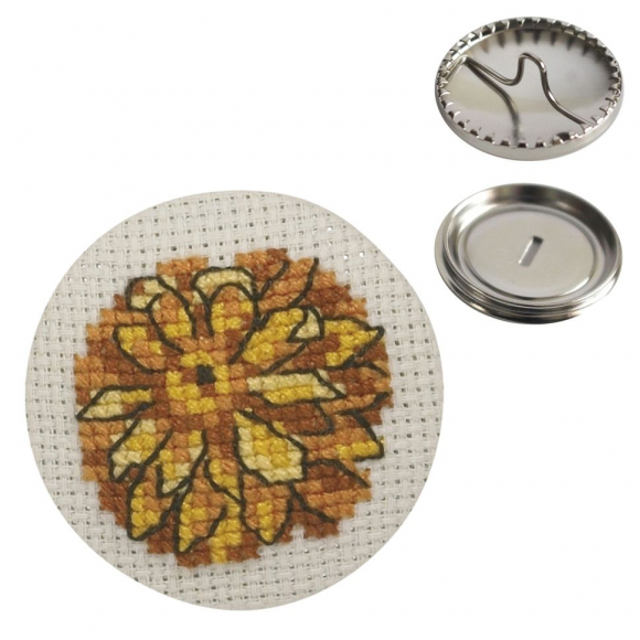 Набор для вышивания пуговицы "Георгин"