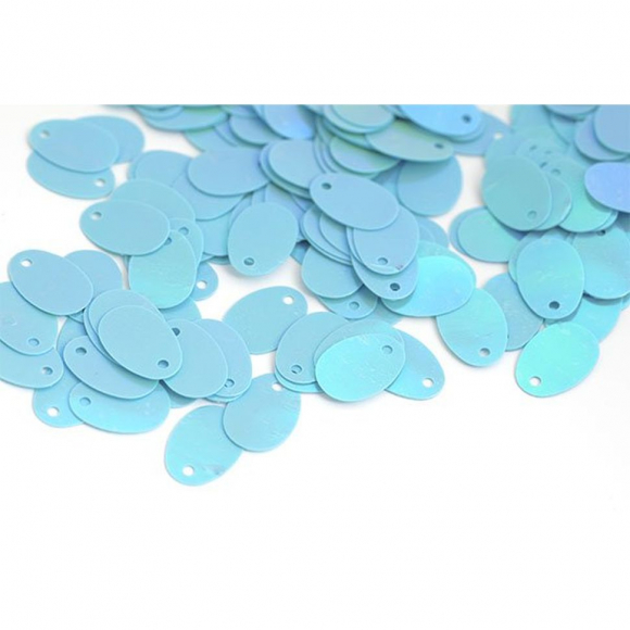 Пайетки россыпью арт.TBY-FLK664 9х13мм цв.017 голубой уп.50г