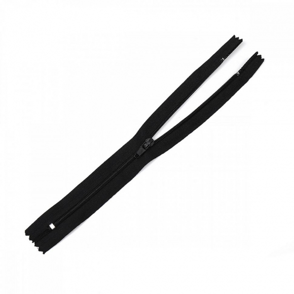 Молния MaxZipper пласт. юбочная №3, 18см, цв.F322 черный уп.100шт