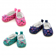 Туфли из ткани арт.КЛ.26253 7,8см высота 2,5см, 3 пары, ассорти