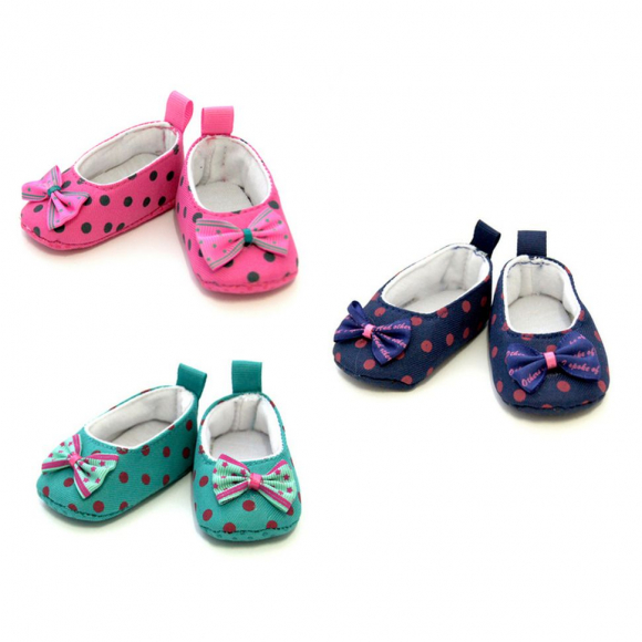 Туфли из ткани арт.КЛ.26253 7,8см высота 2,5см, 3 пары, ассорти