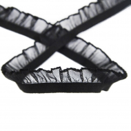 34521_Рюш эластичный PEGA, цвет черный, 14 мм