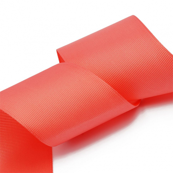 Лента Ideal репсовая в рубчик шир.50мм цв. 243 коралловый уп.27,42м