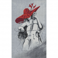 Набор для вышивания мулине НИТЕКС арт.0299 Виолончель 23х38 см