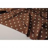 Ткань шелк Армани в горошек 90г/м? 97% ПЭ 3% Спандекс шир.150см арт.АШ2369.03 цв.03 капучино уп.5м