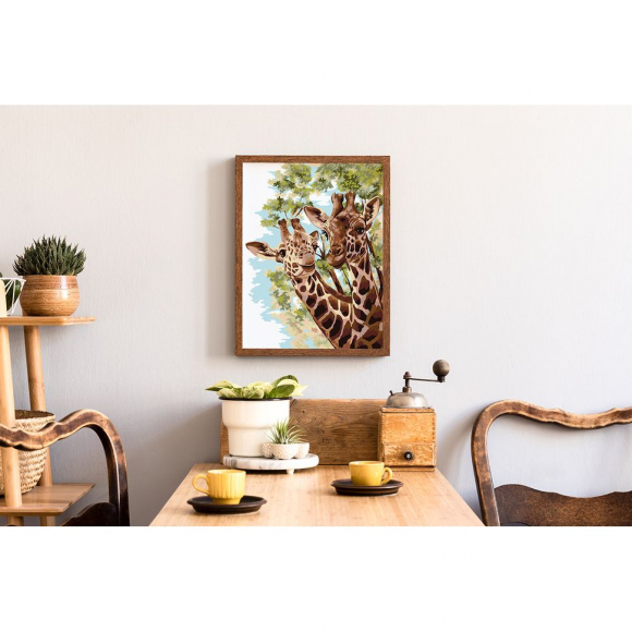 Картины по номерам с холстом на подрамнике ФРЕЯ арт.PNB.PMC-104 Жирафы в саванне 40х30 см Картины по номерам с холстом на подрамнике ФРЕЯ арт.PNB.PMC-104 Жирафы в саванне 40х30 см