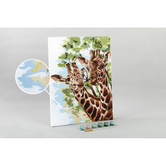 Картины по номерам с холстом на подрамнике ФРЕЯ арт.PNB.PMC-104 Жирафы в саванне 40х30 см Картины по номерам с холстом на подрамнике ФРЕЯ арт.PNB.PMC-104 Жирафы в саванне 40х30 см