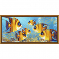 Набор для вышивания бисером НОВА СЛОБОДА арт.ДК6017 Рыбы 65х30 см