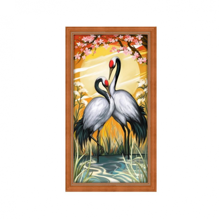 Набор для изготовления картин АЛМАЗНАЯ ЖИВОПИСЬ арт.АЖ.1664 Журавлиная пара 30х60 см