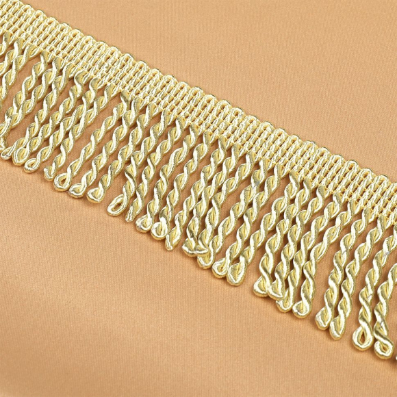 Бахрома для штор арт.0390-0910 цв.6346 шир.62мм цв.шампань уп.10м Бахрома для штор арт.0390-0910 цв.6346 шир.62мм цв.шампань уп.10м