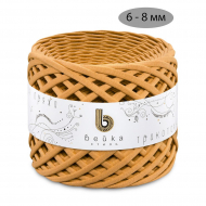 Пряжа трикотажная 100м, 300г, ширина 6-8мм цв.3038 горчица