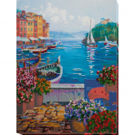 Набор для вышивания бисером АБРИС АРТ арт. AB-646 Уютный уголок 30х40 см