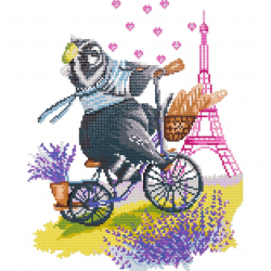 Кристальная мозаика на холсте ФРЕЯ арт.ALVR-19 065 Еду к своей любимой 35х28,5 см