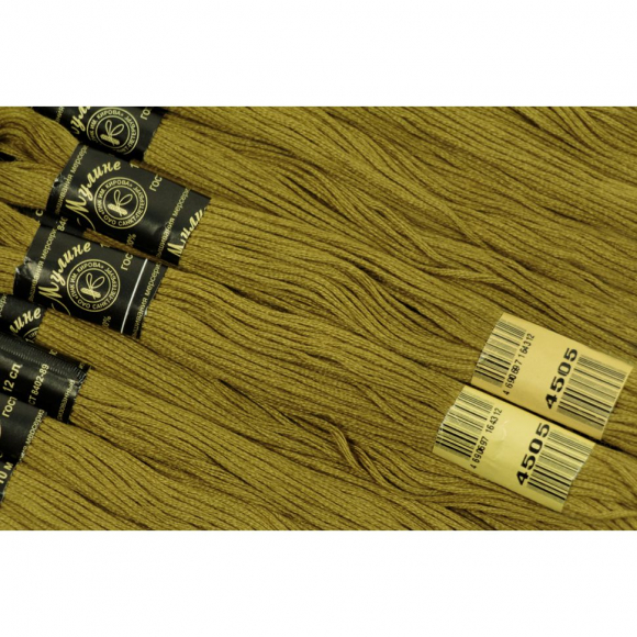 Нитки мулине цв.4505 т.оливковый 12х10м С-Пб Нитки мулине цв.4505 т.оливковый 12х10м С-Пб