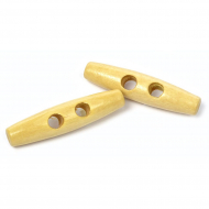 Пуговицы деревянные TBY BT.WD.027 цв.001 натуральный 80L-51мм, 2 прокола, 20 шт