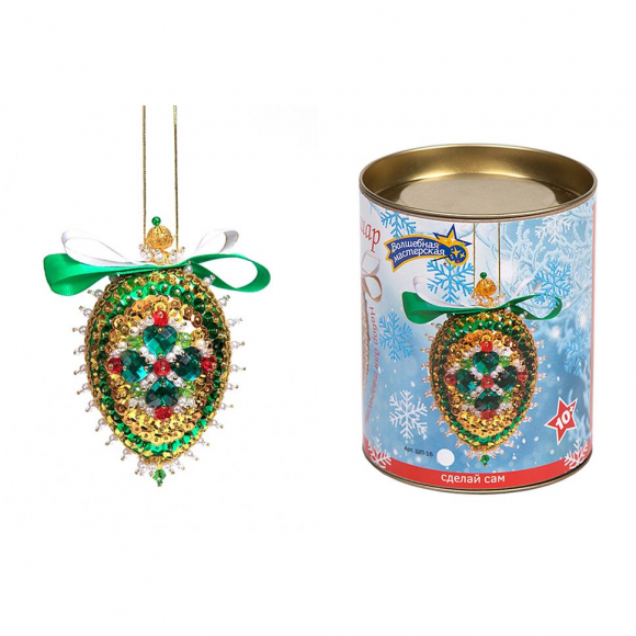 Набор для творчества Новогодняя шишка арт.ВМ.ШП16 Изумрудная