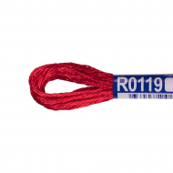 Нитки для вышивания Gamma мулине 100% вискоза 12 x 8 м цв.R0119 ярк.красный