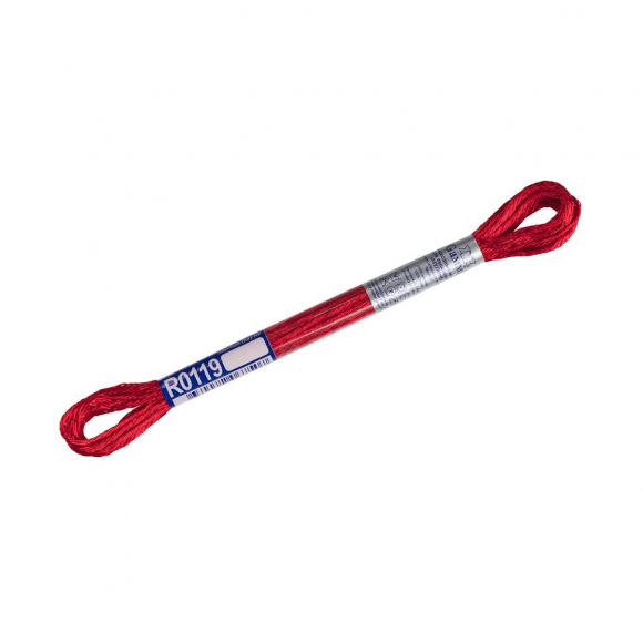 Нитки для вышивания Gamma мулине 100% вискоза 12 x 8 м цв.R0119 ярк.красный