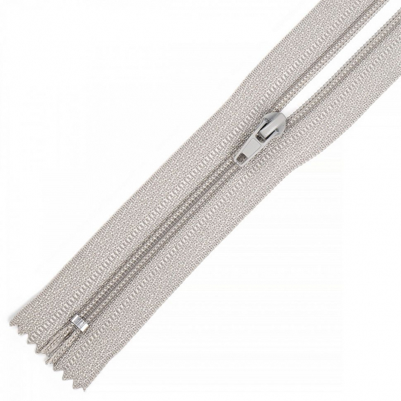 Молния MaxZipper брючная №4 замок автомат, 20см н/р цв.S032 св.серый уп.100шт