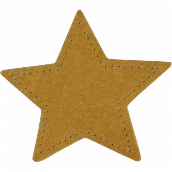 Термоаппликация "Замшевая звезда маленькая оранжевая"